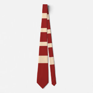 Corbata Rojo Oscuro + Rayas de Crema