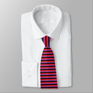 Corbata Rojo, púrpura y rayas negras
