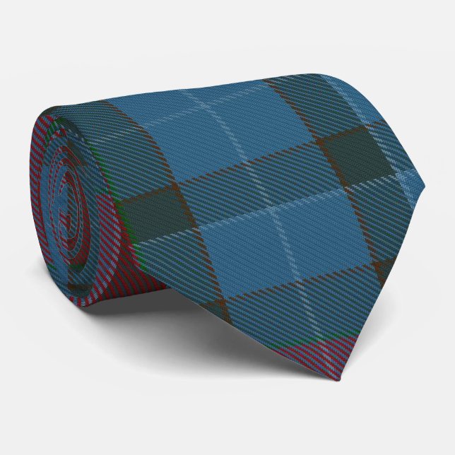Corbata Rojo Verde Azul verde azulado Gran Tartán Plaid Fl (Enrollado)
