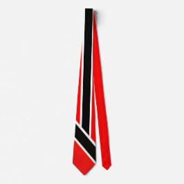 Corbata Rojo y Negro sobre Blanco