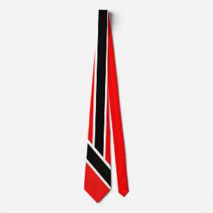 Corbata Rojo y Negro sobre Blanco