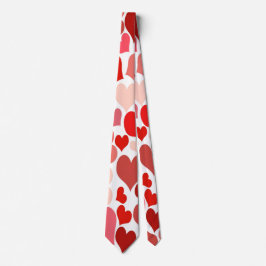 Corbata Rojo y rosa de impresión cardíaca