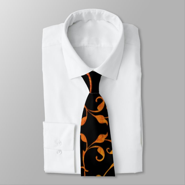 Corbata Rojo y seda negra (Atado)
