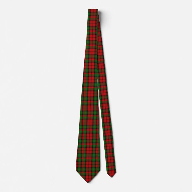 Corbata Rojo y verde Kerr Tartán Tartán Tejido de cuello (Anverso)