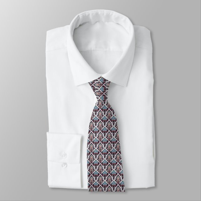 Corbata Rojos, salvia, azul, negro y blanco (Atado)