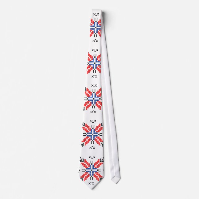 Corbata románico motivo folk símbolo tradicional étnico (Anverso)