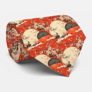 Corbata Romántico patrón de pareja de kimono de sakura (1)