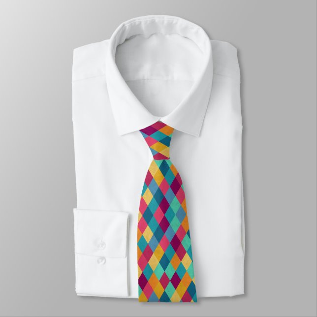 Corbata Rombos de circo multicolor (Atado)