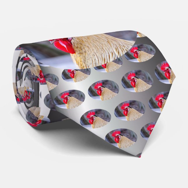 Corbata Rooster con Cockscomb (Enrollado)