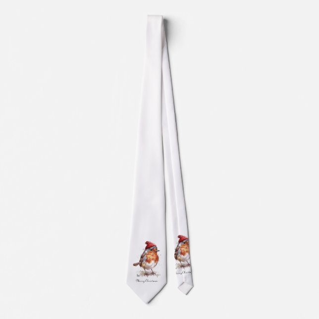 Corbata Ropa de hombre de Navidad Dapper Robin (Anverso)