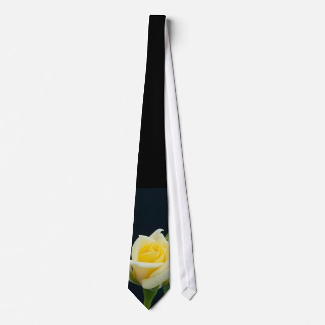 Corbata Rosa amarilla en el fondo negro (Anverso)