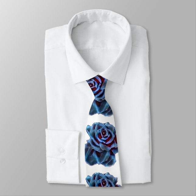 Corbata Rosa azul marino Groom Boda blanco (Atado)