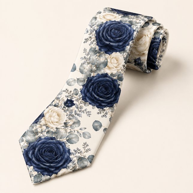 Corbata Rosa Azul Marino Invierno Boda (Subido por el creador)