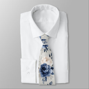 Corbata Rosa Azul Marino y Blanca