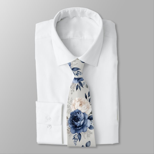 Corbata Rosa Azul Marino y Blanca (Atado)