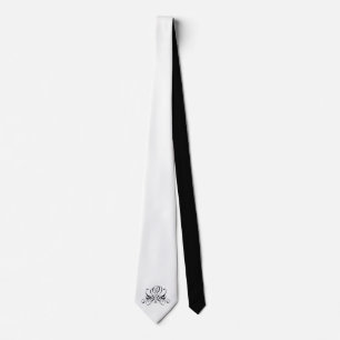 Corbata Rosa Black Flourish