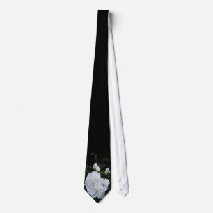 Corbata Rosa Blanca de Nieve - Empate Formal