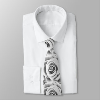 Corbata Rosa blanca grande artística