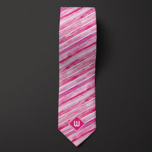Corbata Rosa Claro Striped de Acuarela
