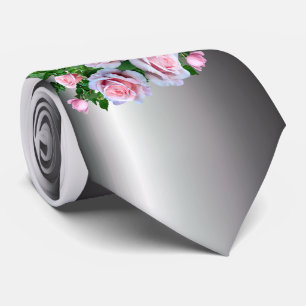 Corbata Rosa de Flores Rosa