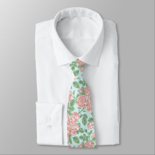 Corbata Rosa de flores rosadas patrón de Bouquet Garden