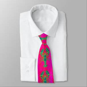 Corbata Rosa de langosta verde personalizado