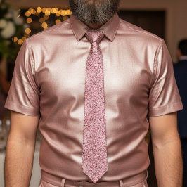 Corbata rosa de moda gradiente dorado boda brillante