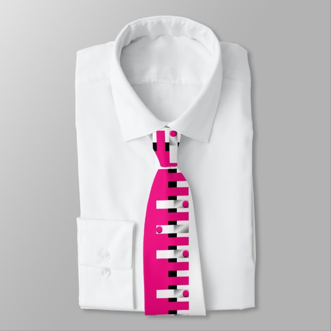 Corbata rosa de piano para declaración de estilo m (Atado)