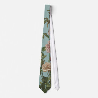 Corbata Rosa de té de época y Rosas de Rubor
