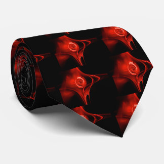 CORBATA ROSA FRACTAL ROJO EN NEGRO