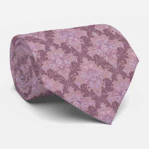 Corbata Rosa Lavanda Polvorienta Lila Mauve Damask Elegant