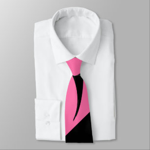 Corbata Rosa/Negro de arte contemporáneo
