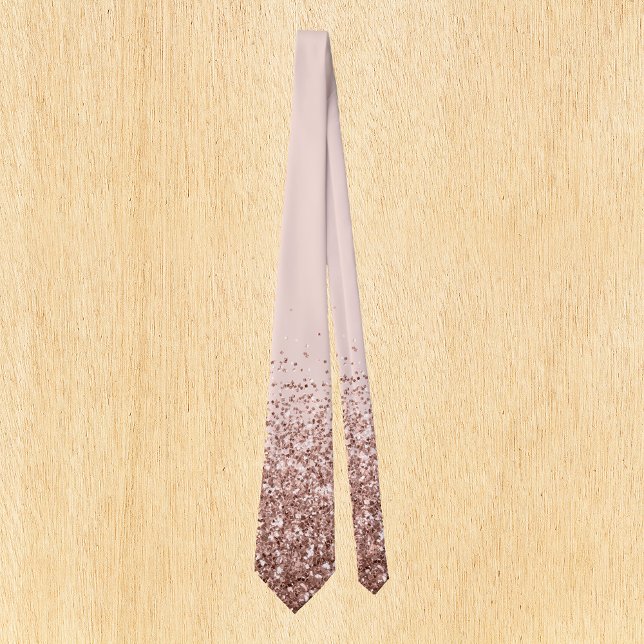 Corbata Rosa Oro Fading Waterfall Ombre Purpurina (Subido por el creador)