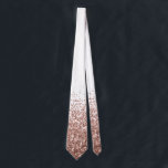 Corbata Rosa Oro Fading Waterfall Ombre Purpurina Cuello<br><div class="desc">Este diseño se creó a través del arte digital. Se puede personalizar haciendo clic en el botón personalizar y agregando texto, imágenes o borrando imágenes al personalizar. Contáctame en colorflowcreations@gmail.com si quieres tener este diseño en otro producto. Compra mi pintura de acrílico abstracta original a la venta en www.etsy.com/shop/colorflowart. Ver...</div>