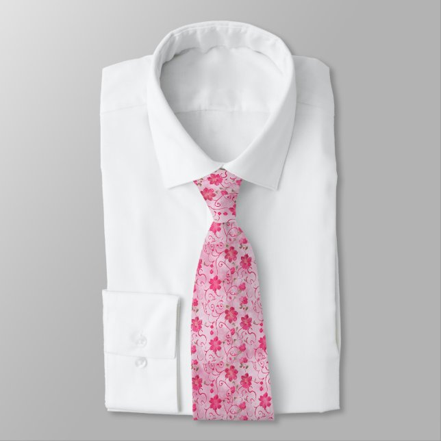 Corbata rosa para outfits suaves y sutiles (Atado)