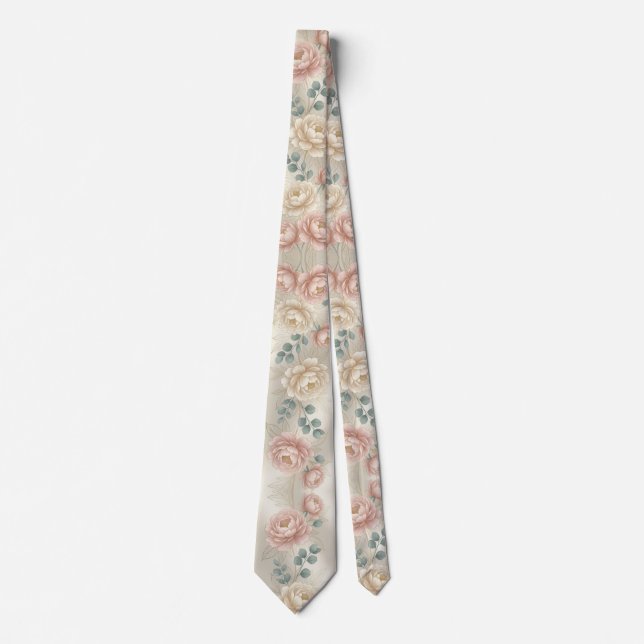 Corbata Rosa Pastel Suave Elegante (Anverso)