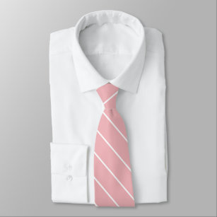 Corbata Rosa profesional de moda Moda de rayas blancas de 