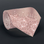 Corbata Rosa Purpurina dorado de cuello con texto Personal<br><div class="desc">Vínculos personalizados con Rosa de oro Lazos Rubor Dusty Purpurina rosado Sparkly Drips Personalizado Nombre de texto Diseño moderno - Añadir su texto único / nombre o eliminar texto - Hacer sus lazos especiales de cuello / regalo - Redimensionar y mover o eliminar y agregar texto / elementos con la...</div>
