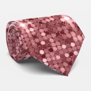 Corbata Rosa radiante Purpurina de esparcido dorado