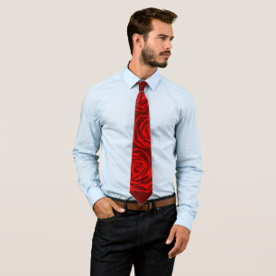 Corbata rosa rojo de los vínculos