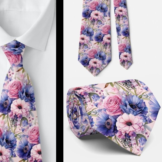 Corbata Rosa Rubor Azul Violeta Púrpura Flores Floral (Subido por el creador)