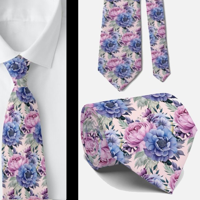 Corbata Rosa Rubor Azul Violeta Púrpura Flores Floral (Subido por el creador)