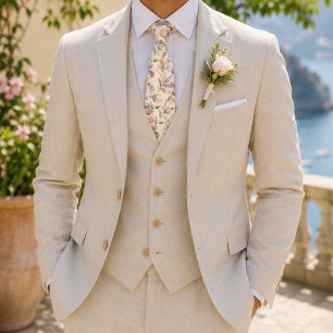 Corbata Rosa Rubor Peonía Jardín Inglés Boda