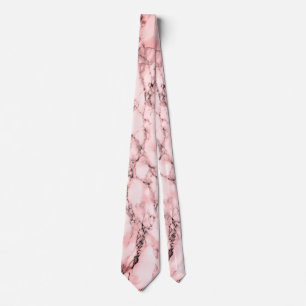 Corbata Rosa Rubor White Marble Stone Neck Tie