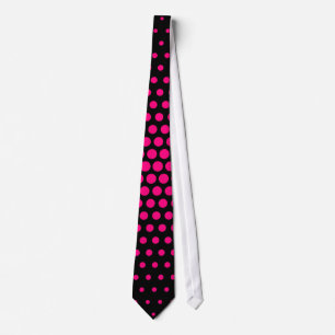 Corbata Rosa Techno Dots Modern Black