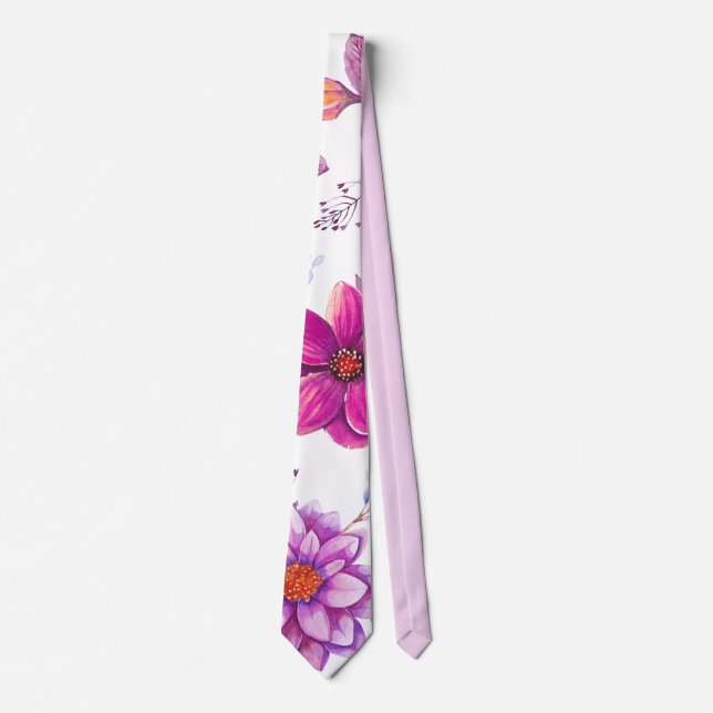 Corbata Rosa violeta (Anverso)