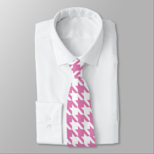 Corbata rosa y blanca