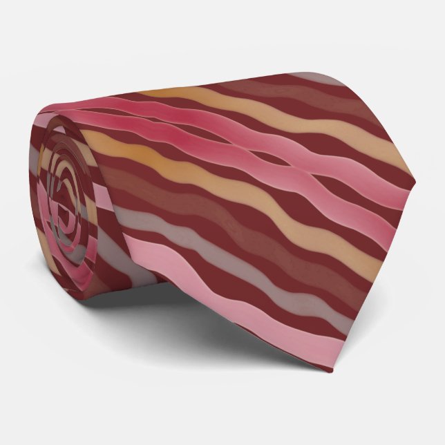 Corbata Rosa y gris de Borgoña (Enrollado)