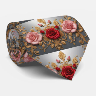 Corbata Rosa y Rosa Rojo