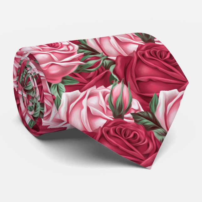 Corbata Rosas (Enrollado)